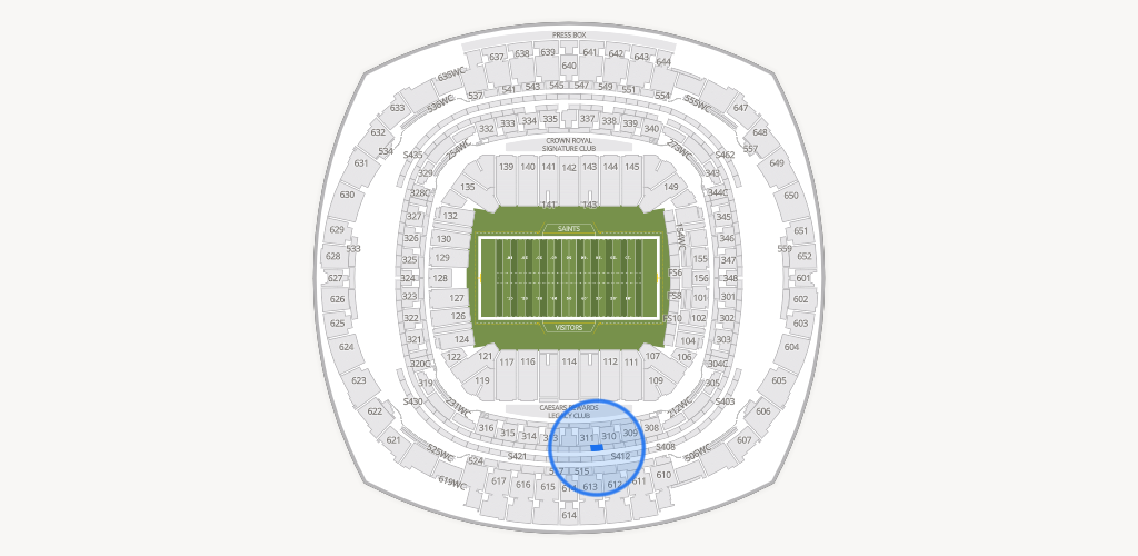 Caesars Superdome Seating Chart