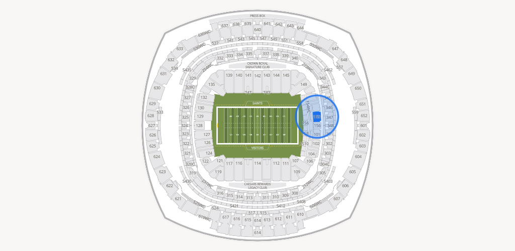 Caesars Superdome Seating Chart