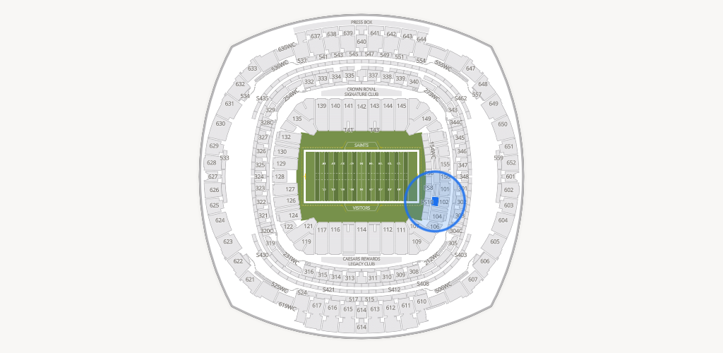 Caesars Superdome Seating Chart