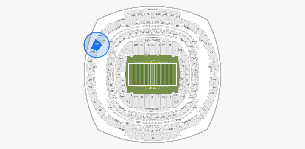 Caesars Superdome Seating Chart