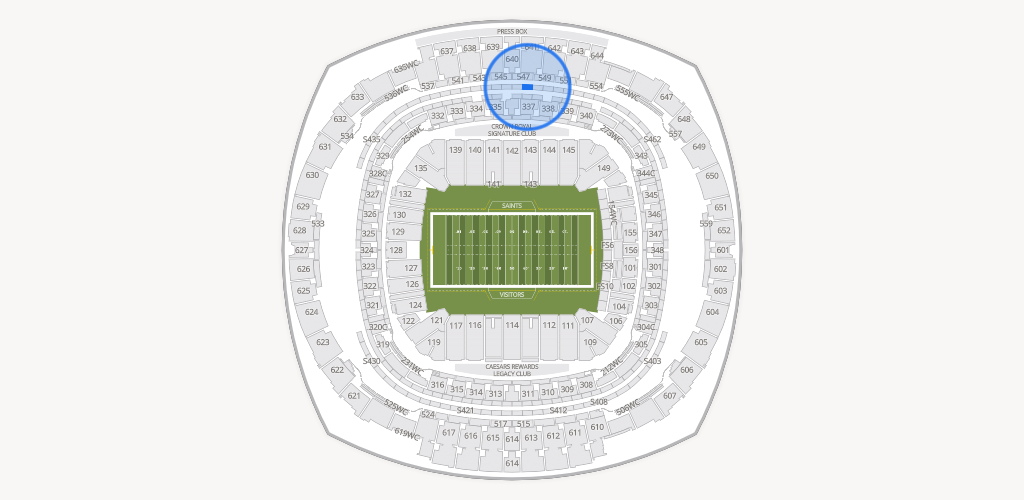 Caesars Superdome Seating Chart