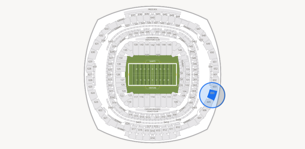 Caesars Superdome Seating Chart