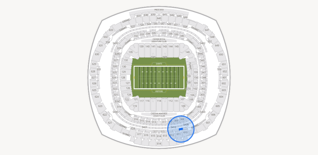 Caesars Superdome Seating Chart