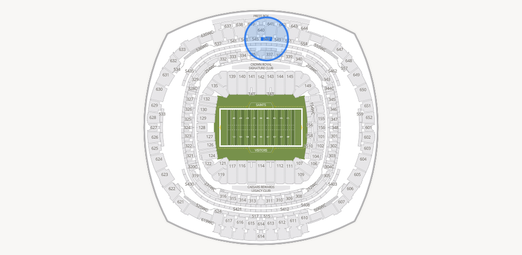 Caesars Superdome Seating Chart