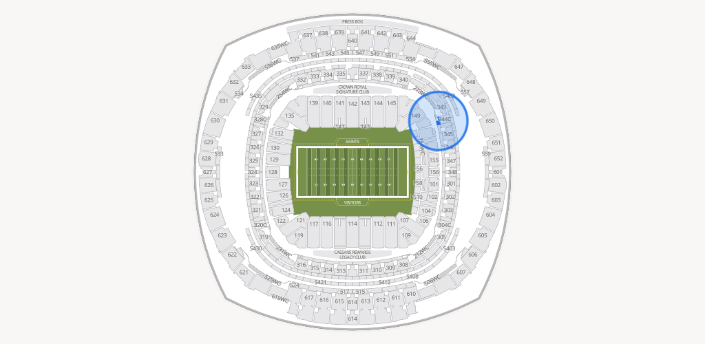 Caesars Superdome Seating Chart