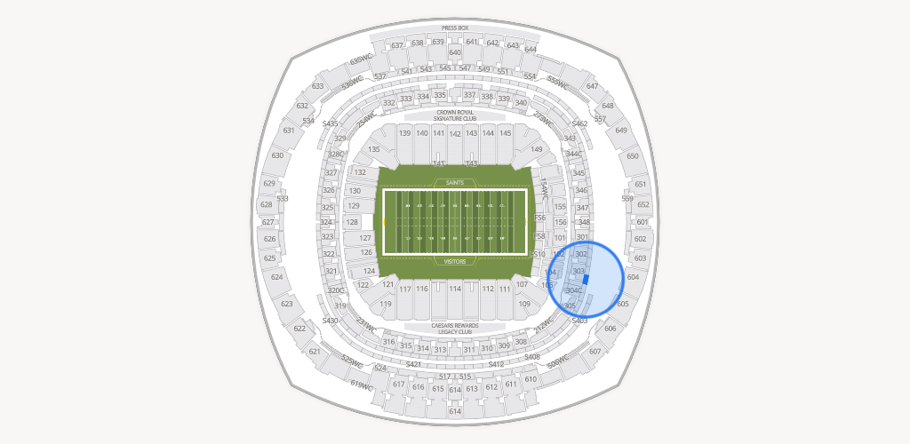 Caesars Superdome Seating Chart