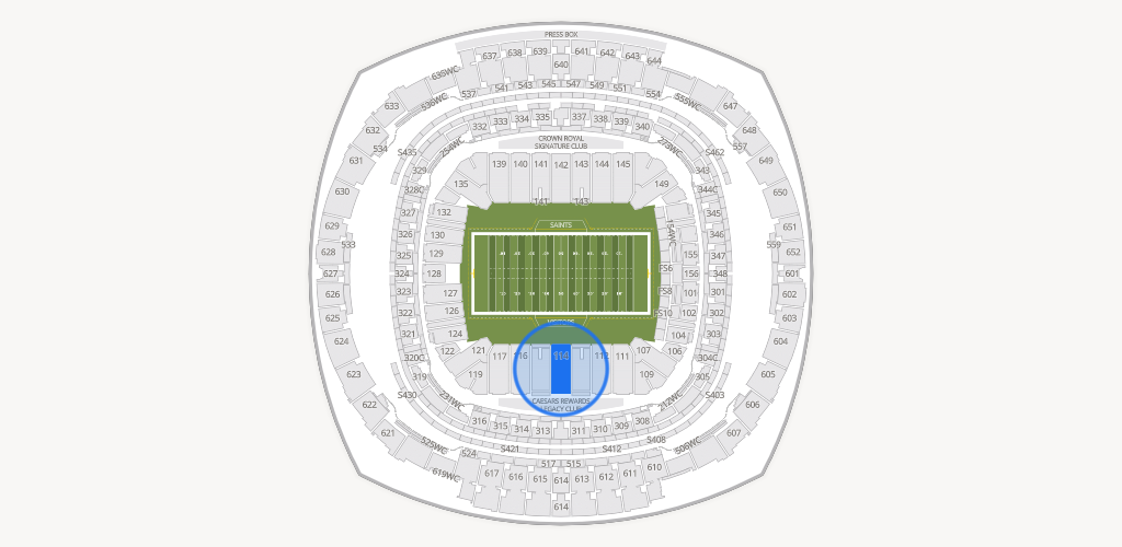 Caesars Superdome Seating Chart