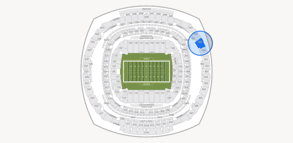 Caesars Superdome Seating Chart
