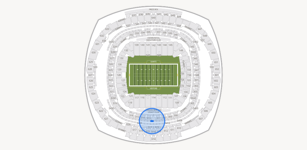 Caesars Superdome Seating Chart