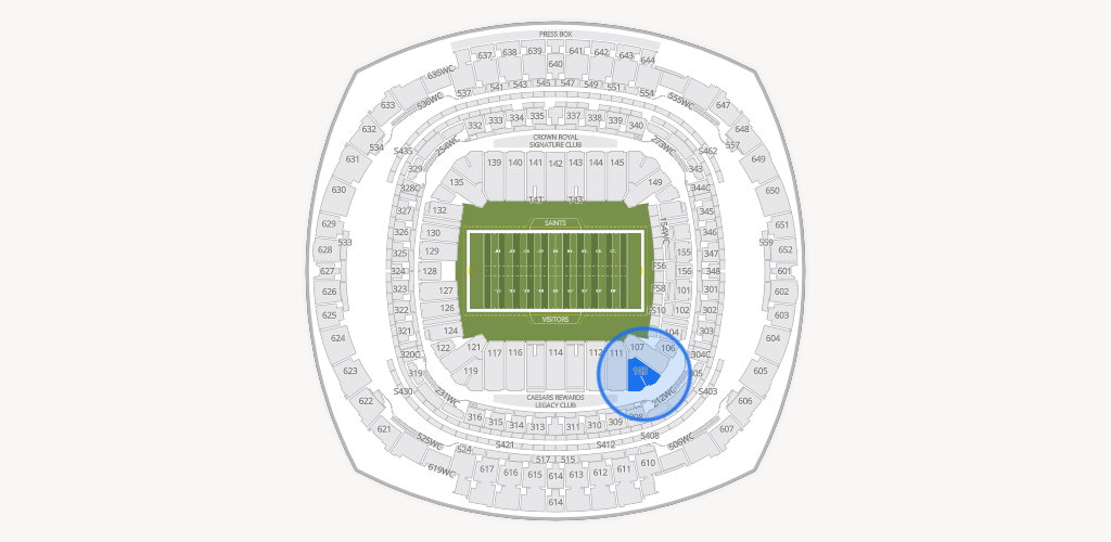 Caesars Superdome Seating Chart