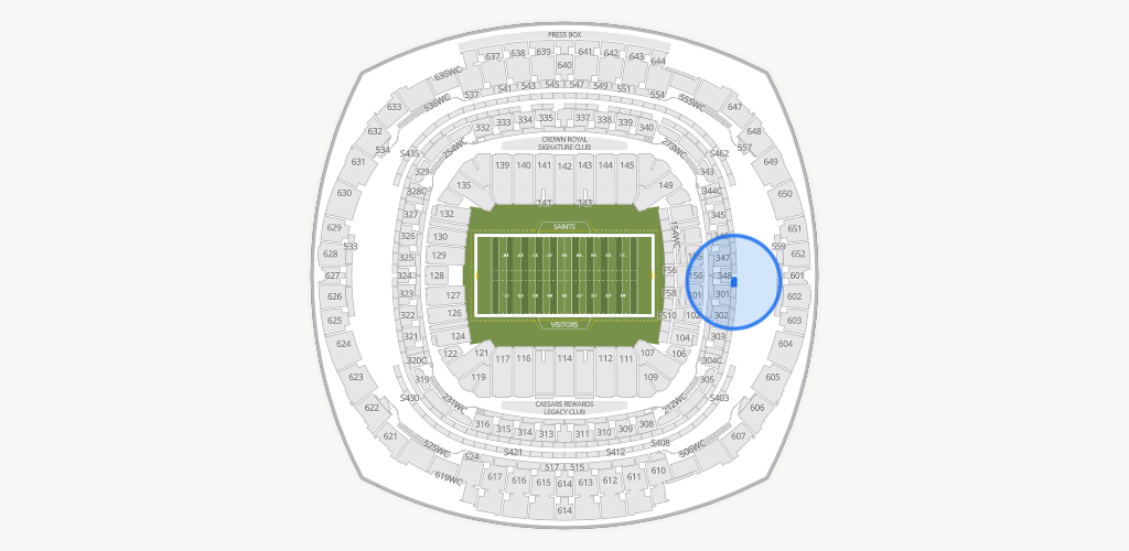 Caesars Superdome Seating Chart