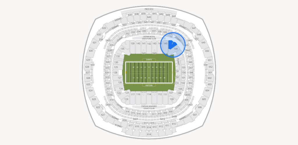 Caesars Superdome Seating Chart