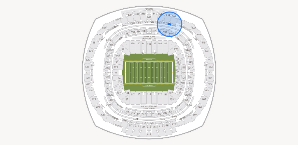 Caesars Superdome Seating Chart