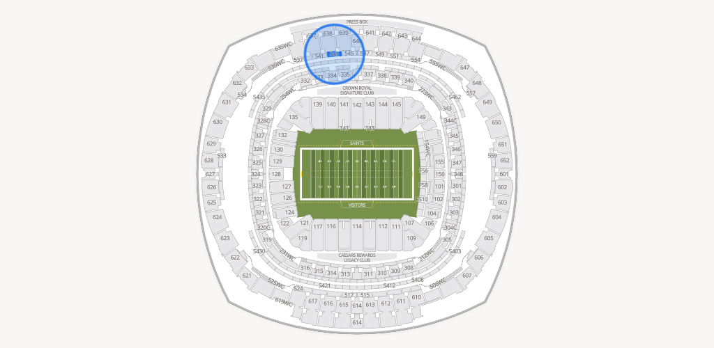 Caesars Superdome Seating Chart