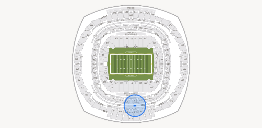 Caesars Superdome Seating Chart