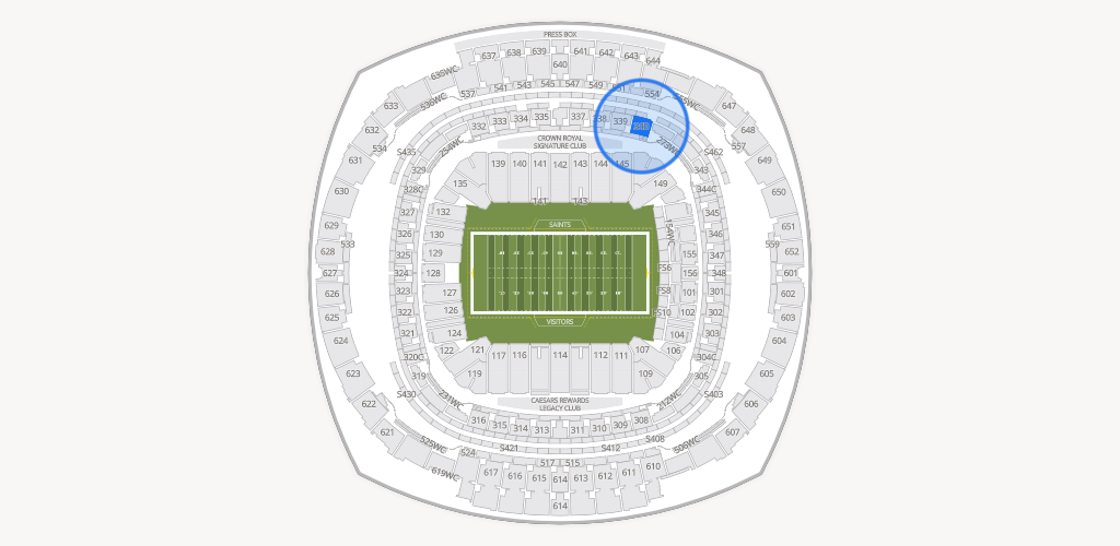 Caesars Superdome Seating Chart
