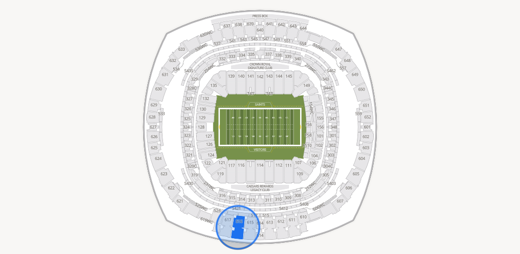 Caesars Superdome Seating Chart