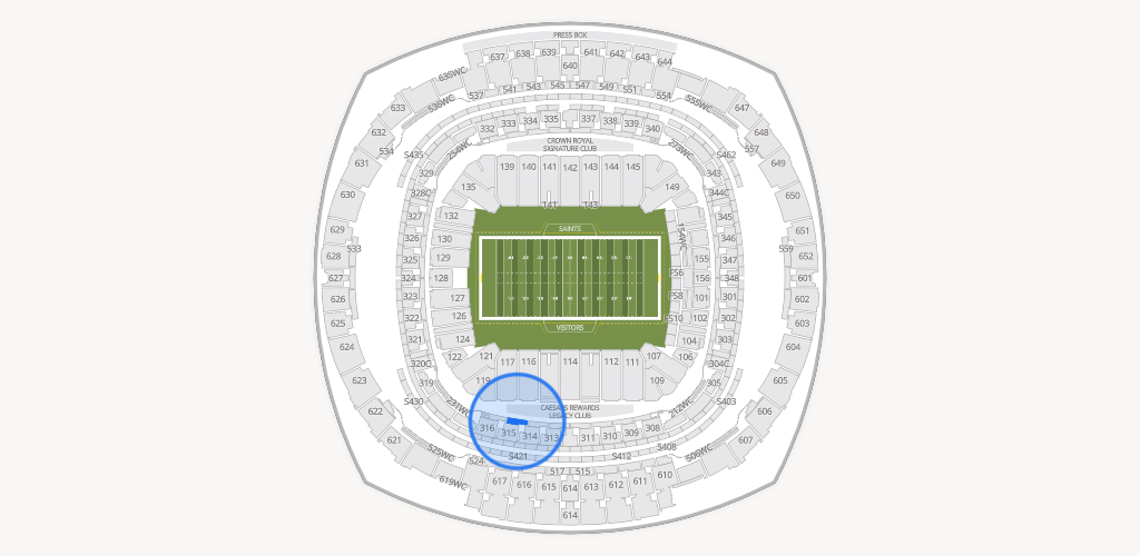 Caesars Superdome Seating Chart