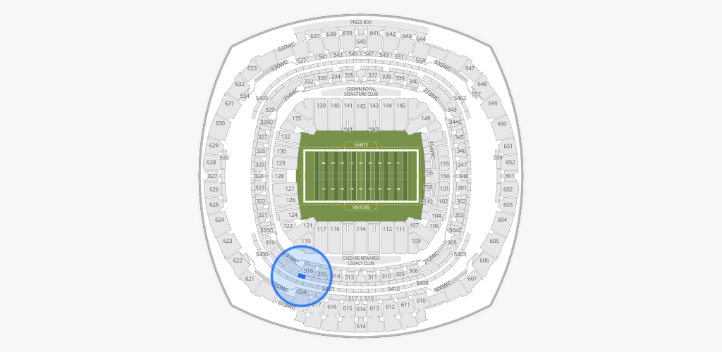 Caesars Superdome Seating Chart