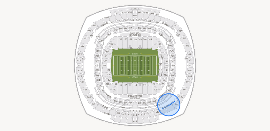 Caesars Superdome Seating Chart