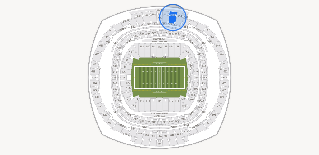 Caesars Superdome Seating Chart