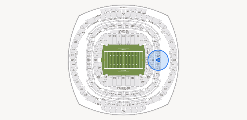 Caesars Superdome Seating Chart