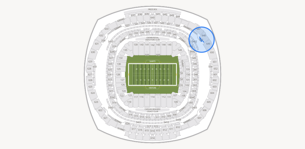 Caesars Superdome Seating Chart