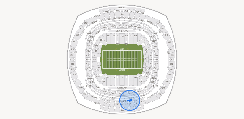 Caesars Superdome Seating Chart