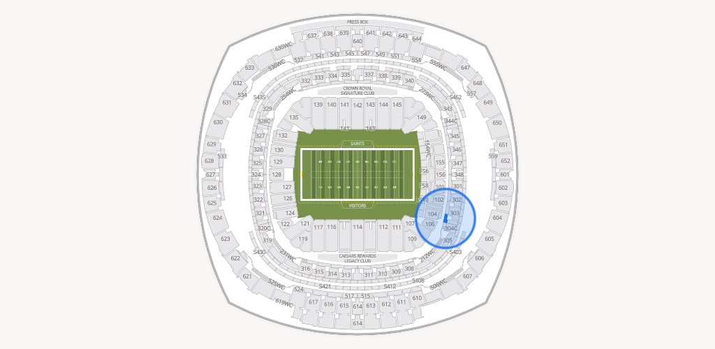 Caesars Superdome Seating Chart