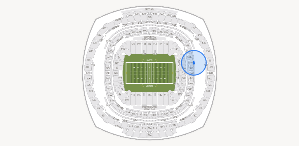 Caesars Superdome Seating Chart