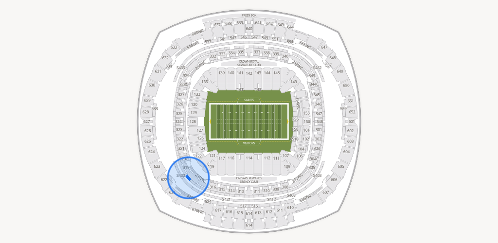 Caesars Superdome Seating Chart