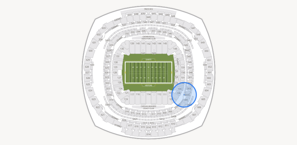 Caesars Superdome Seating Chart