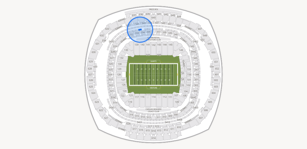 Caesars Superdome Seating Chart