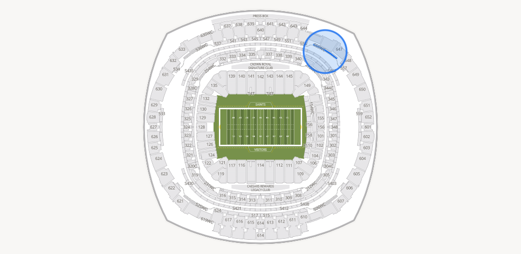 Caesars Superdome Seating Chart