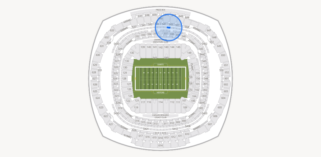 Caesars Superdome Seating Chart