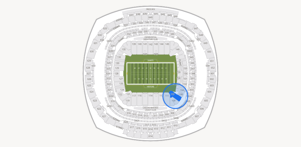 Caesars Superdome Seating Chart