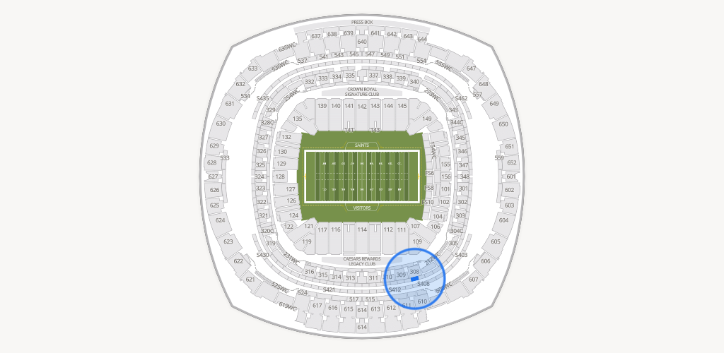 Caesars Superdome Seating Chart