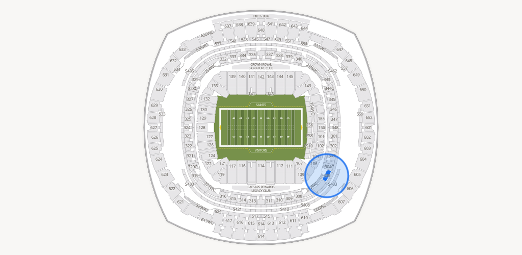 Caesars Superdome Seating Chart
