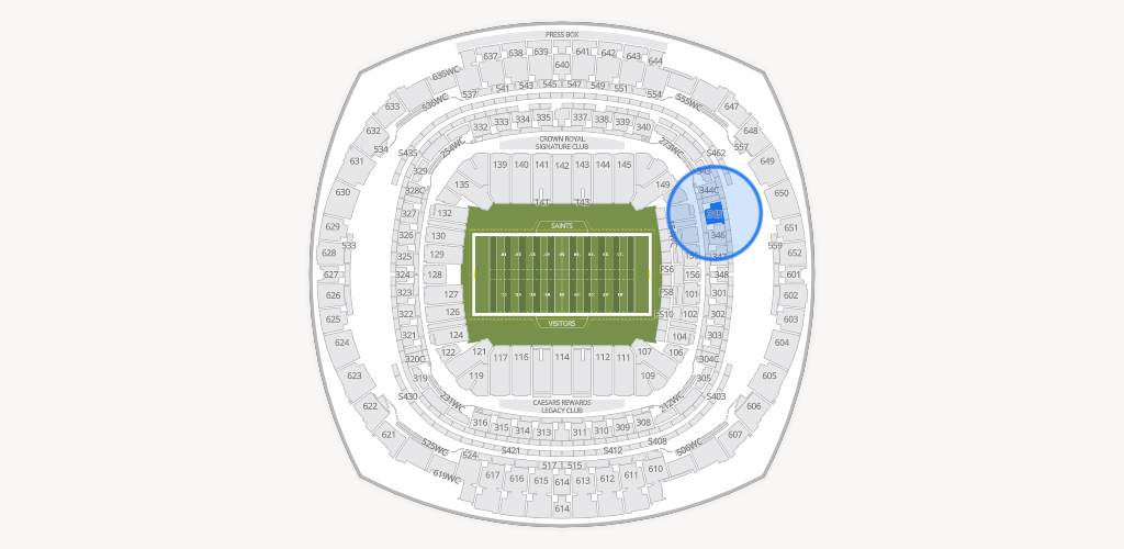 Caesars Superdome Seating Chart