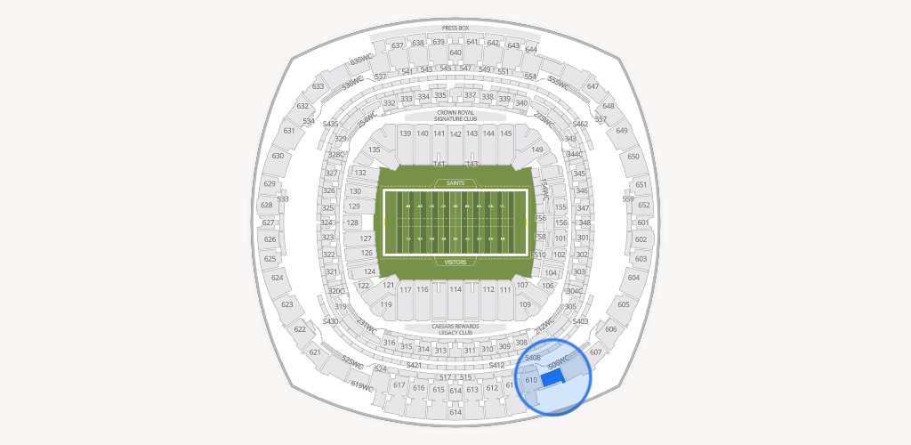 Caesars Superdome Seating Chart
