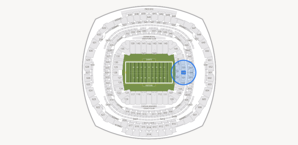 Caesars Superdome Seating Chart