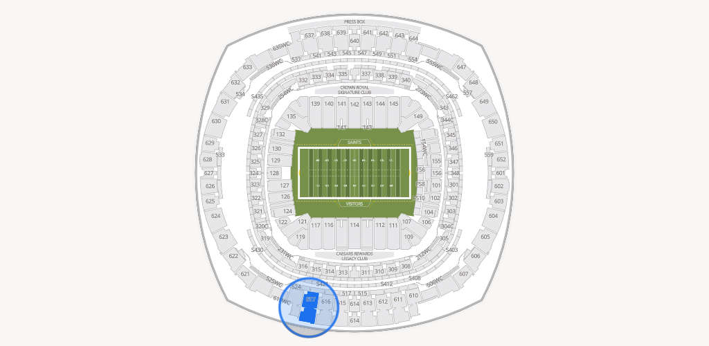 Caesars Superdome Seating Chart