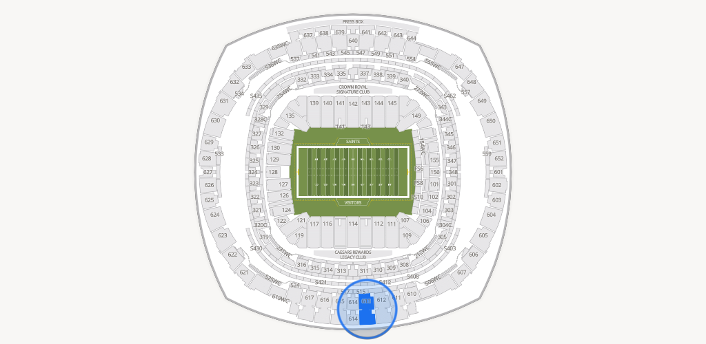 Caesars Superdome Seating Chart