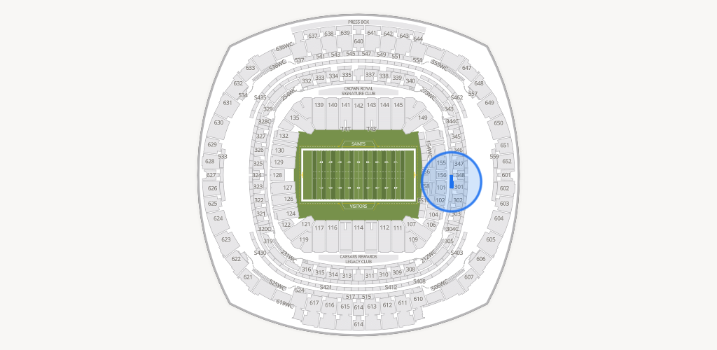 Caesars Superdome Seating Chart