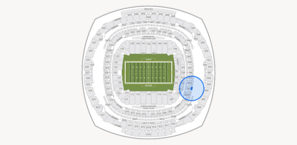 Caesars Superdome Seating Chart