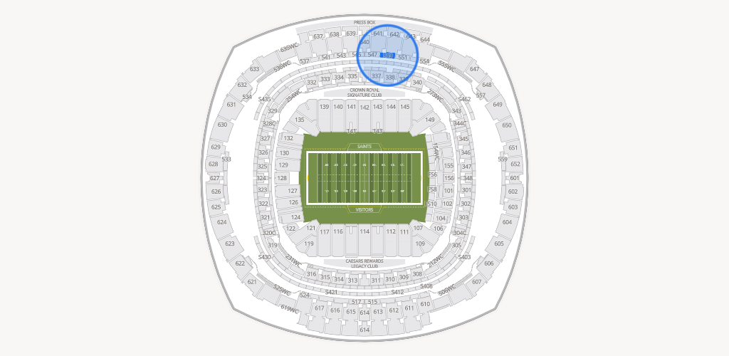 Caesars Superdome Seating Chart