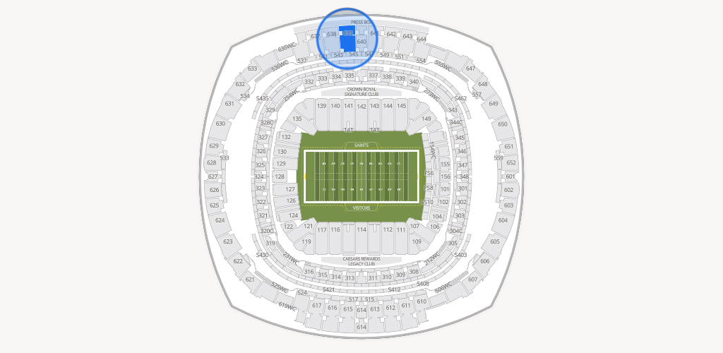 Caesars Superdome Seating Chart