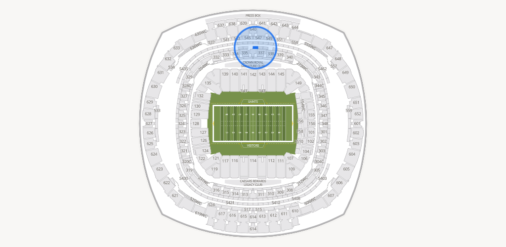 Caesars Superdome Seating Chart