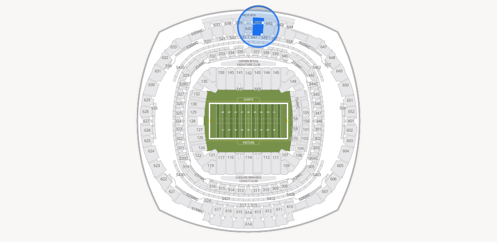 Caesars Superdome Seating Chart