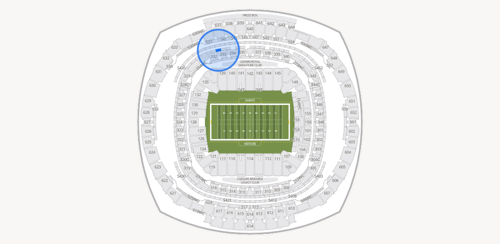 Caesars Superdome Seating Chart